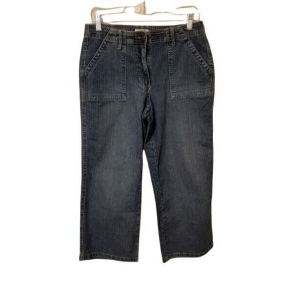 St. Johns Bay Womens Size 6 Blue  Solid Capri Pants - Picture 1 of 9